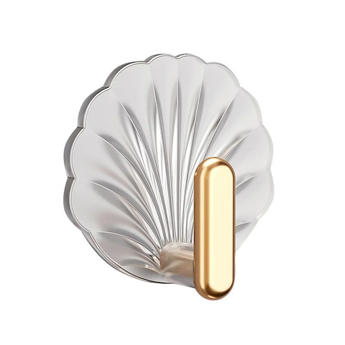 10pcs Trendy Shell Shape Wall Hook Kitchen Bathroom Multifunction Punch Free Hooks Coat Hanger Paste Style Hooks Home Decoration 5