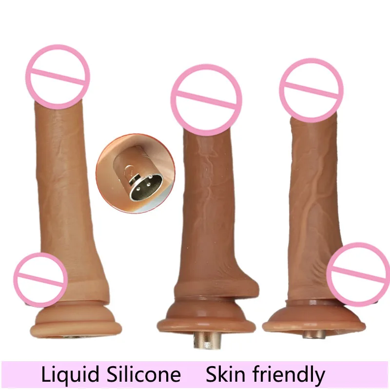 New Lifelike Liquid Silicone Dildos for Women Masturbation 3XLR Sex Machine Attachment Vibrator Vaginal Thrust Sex Toys