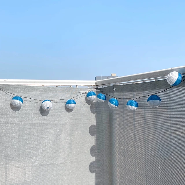 Szürke 0,8 M Magasságú Hdpe Uv-Ellenes Napfényes Nettó Kerti Erkély Kerítés Szélálló Képernyő Biztonsági Adatvédelmi Terasz Medence Árnyék Vitorla - Image 3