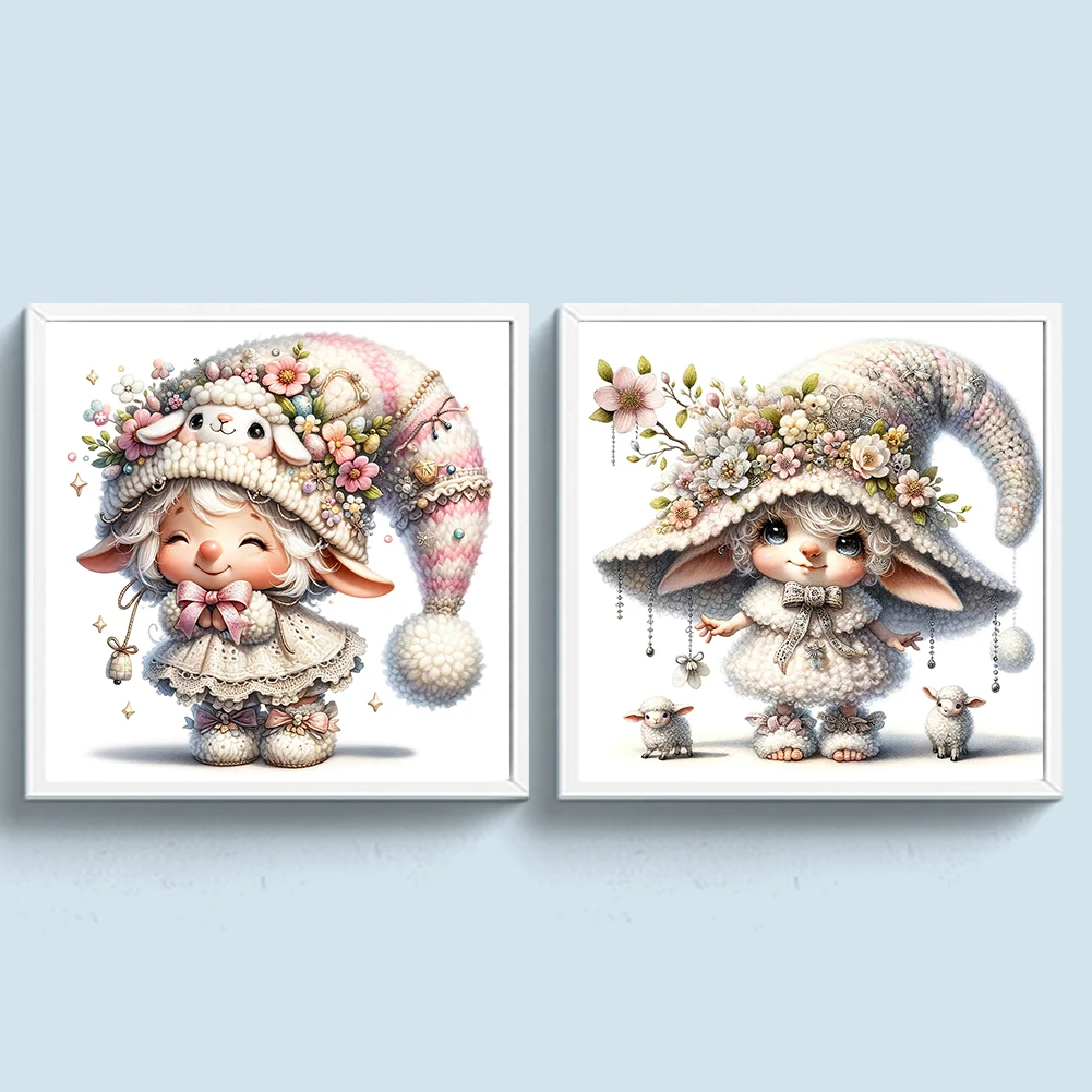 50*50cm Print Big Ears Elf Cross Stitch Kit Partial Embroidery Eco-cotton Thread 14CT Diamond Embroidery Home Decor