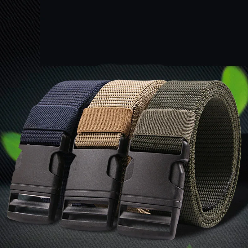 Brown Nylon Tactical Belt For Men Outdoor Multi Functional