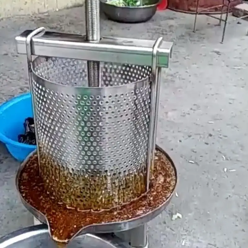 

Manual honey juicer Honey Extractor Rustproof Thickened Stainless Steel Honey Separator with 3 Filters Household Honey Press