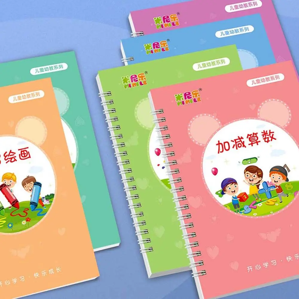 

Free Wiping Arithmetic Reusable Groove Numbers Writing Sticker Kids Chinese Copybook Chinese Calligraphy Magic Copy Book