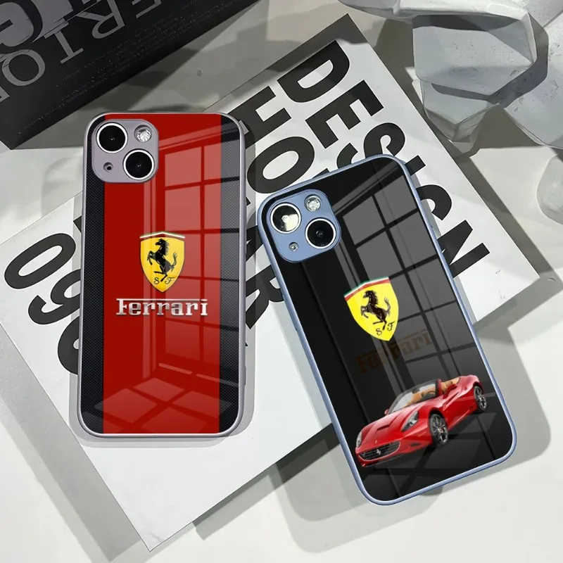 Ferrari Luxury Car Phone Case For IPhone 14Pro 13 11 12 XR XS MAX 7/8 X