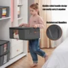35L Fabric Storage Bags with Clear Viewing Windows - Quilted, Foldable Organizer Boxes for Clothes, Blankets & Bedding 6