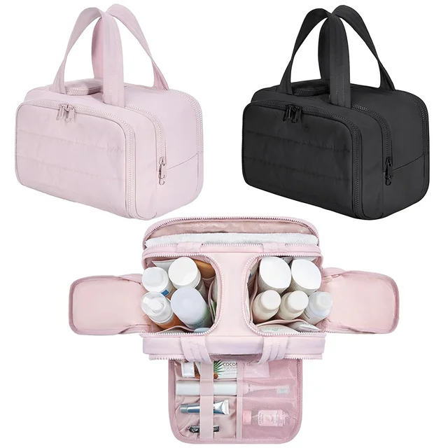 Large Capacity Cosmetic Bag Female Travel Wash Handbag Bathroom Partition Shower Makeup Pouch Waterproof Toiletries Organizer