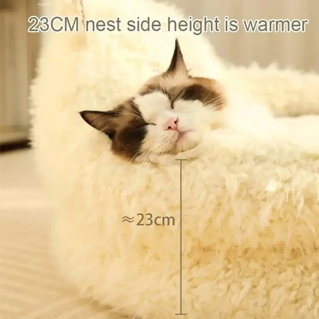 Bed Cats for Winter Warm Houses and Habitats House Accessories Kitten Cushions Beds Dog Puppy Accessory Pet Supplies Mat Goods 4