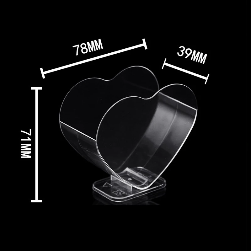 Plastic Dessert Cups 10pcs 70ml Yogurt Mousses Heart Portion Cups Container Tableware Party Wedding Supplies plastic cups dessert cups plastic dessert cups