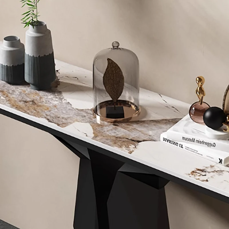 Consolle alla moda nordiche Consolle di lusso semplici e moderne creative Consolle estetiche per corridoio Meuble Mobili per soggiorno - immagine 3