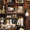 DIY Wooden Miniature Model Kit Magic Coffee Shop Casa Doll Houses 3D Puzzle Dollhouse With Furniture for Friends Christmas Gifts 5