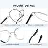 Retro Round Progressive Multifocus Reading Glasses Metal Frame Far Sight Glasses High Definition Anti-blue Presbyopia Glasses 5