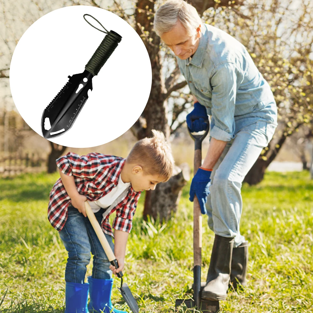 Mini Camping Shovel Stainless Steel Small Backpacking Shovel Multipurpose Lightweight Metal Shovel for Outdoor Survival 3