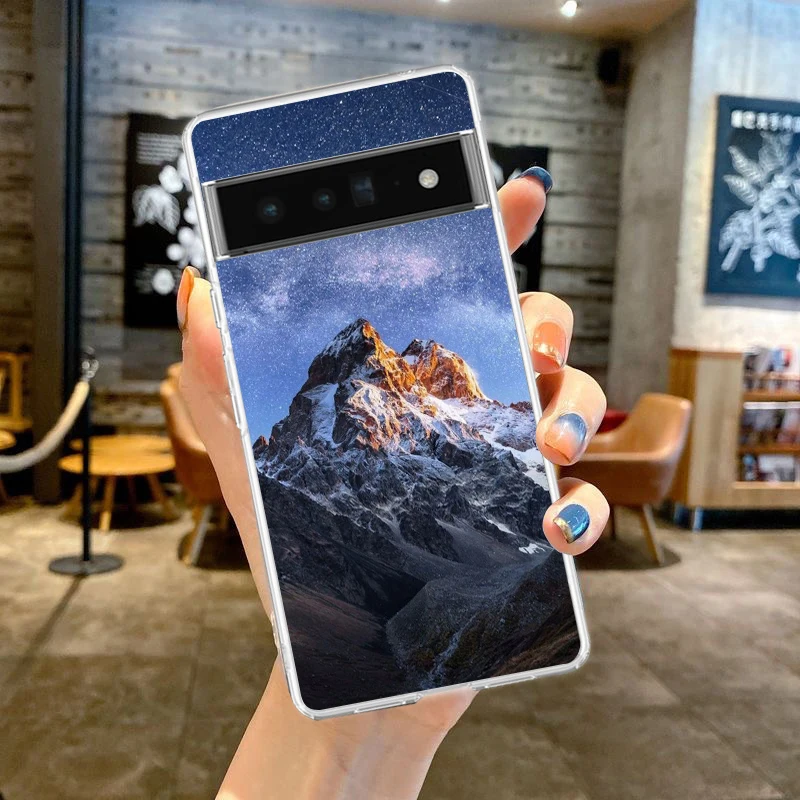 Everest Mountain Soft Silicone Clear Phone Case