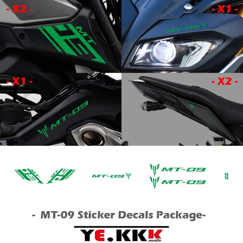 For YAMAHA MT09 MT-09 SP FZ09 FZ-09 Sticker Decals Package Front and Rear Shell Fairing Sticker Decals Hollow Custom