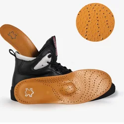 Premium Leather Orthopedic Arch Support Insoles - EU45 - 46(280mm) (Brown)