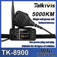 New Car Walkie Talkie Zello Mini Car Radio Android Bluetooth WIFI 4G Public Network Sim Card Long Range mobile Poc Radio TK-8900 1