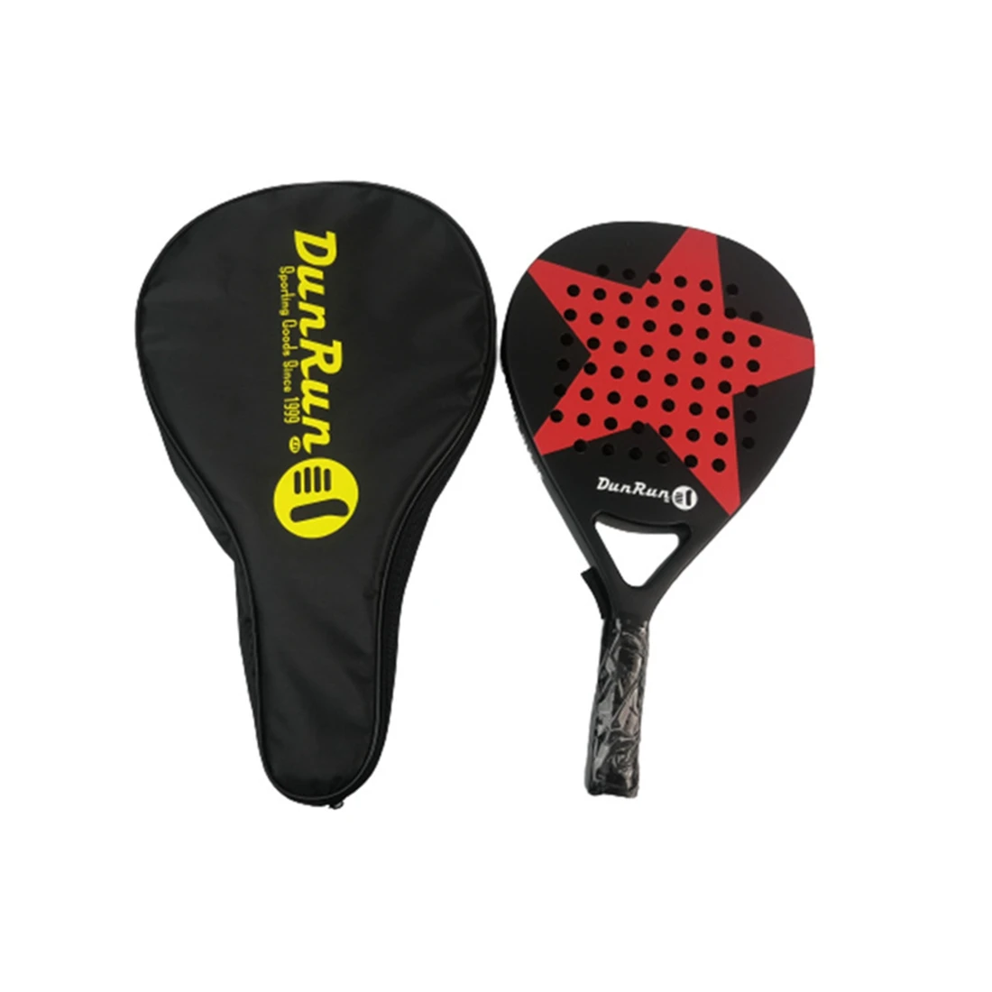 

Carbon Beach Tennis Racket Paddle Soft Friction Face Racket with Black Bag Sports Athletes Supply Professional Padel