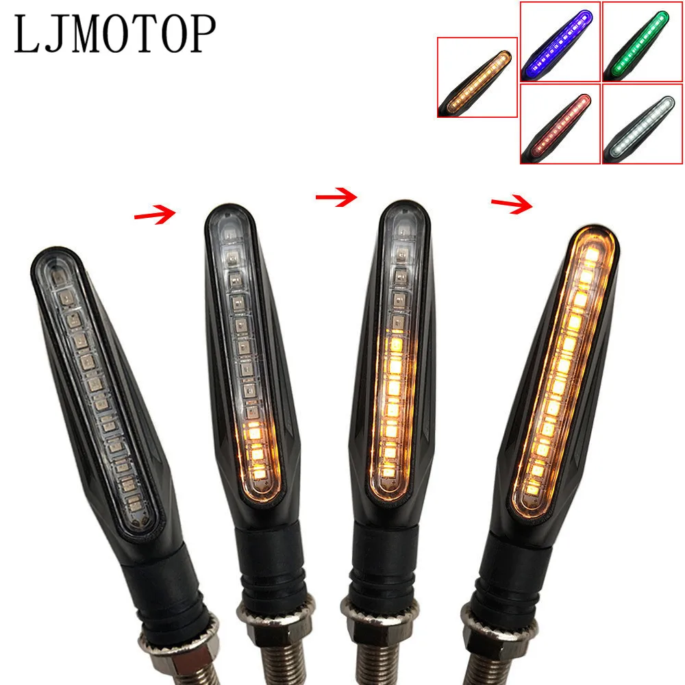 Motorcycle Light Motorcycle LED Lights Motorcycle Turn Signal Lights Motorcycle Turn Signal Motorcycle Turn Signals LED Lights Flowing Water Flicker Flashers For KAWASAKI Z900 Z650 Z800 NINJA 250 300R 300 Z250 Z300 250R