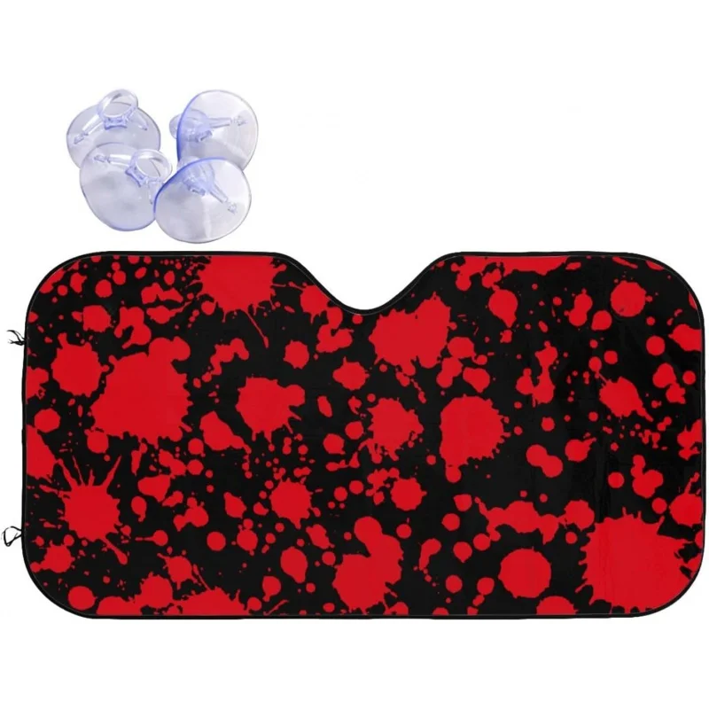 

Horror Blood Splatter Car Windshield Sun Shade Blocks Uv Sun Visor Protector Auto Sunshade To Keep Vehicle Cool Car Accessories