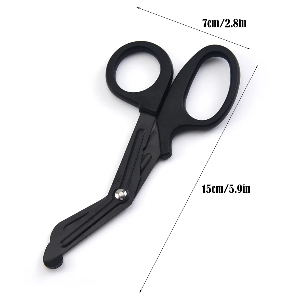 Edc Military Regulation Emt Thin-tooth Survival Rescue Scissors First Aid Canvas Scissors Field Survival Equipment 4