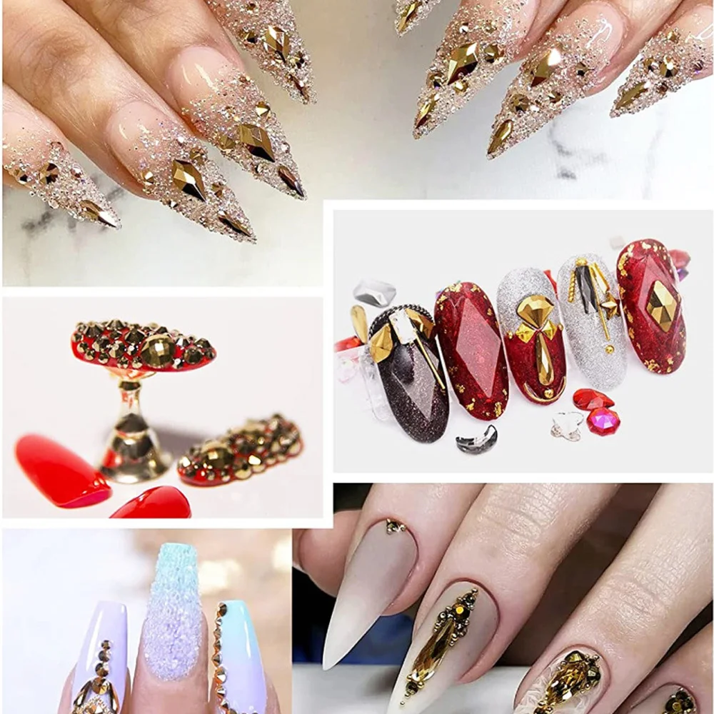 SS3-SS30 Yellow Rhinestones Crystal Glass Non Hotfix Gold FlatBack Nail Art  Strass Diamond DIY Glitter Stones Decor Accessories - AliExpress