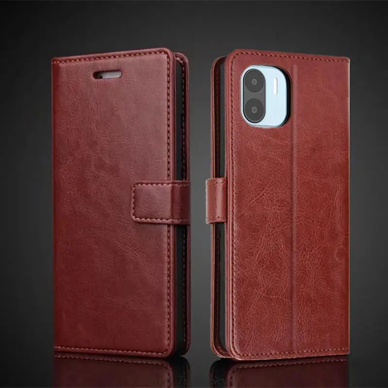 Porta Carte Di Credito Custodia In Pelle Per Xiaomi Redmi A2 Pu Leather Flip Cover Retro Wallet Phone Case Redmi A2 Business Fundas Coque