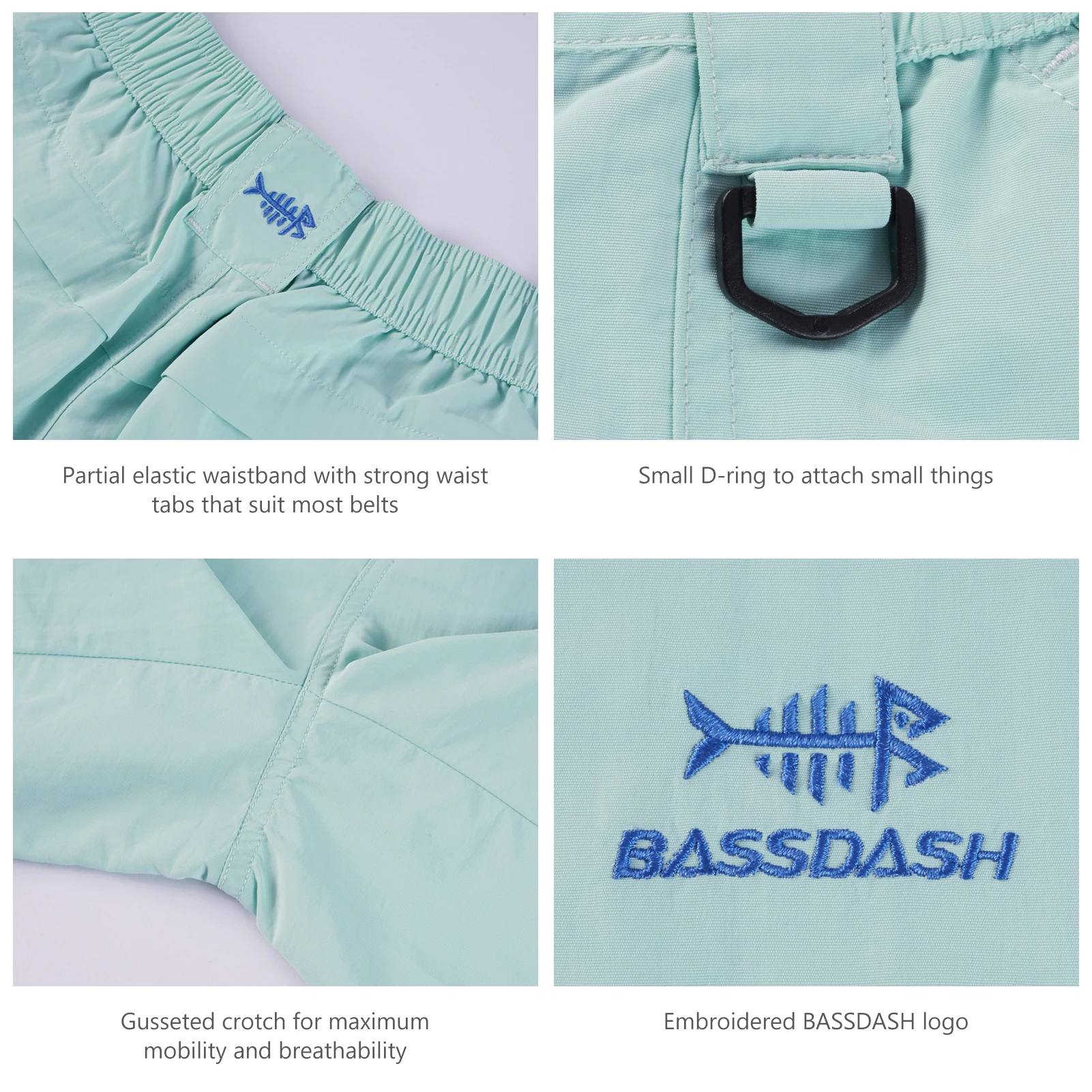 Bassdash Youth 5" Fishing Shorts UPF 50+ Water Resistant Quick Dry Boys Girls Hiking Cargo Shorts with Pockets FP03Y