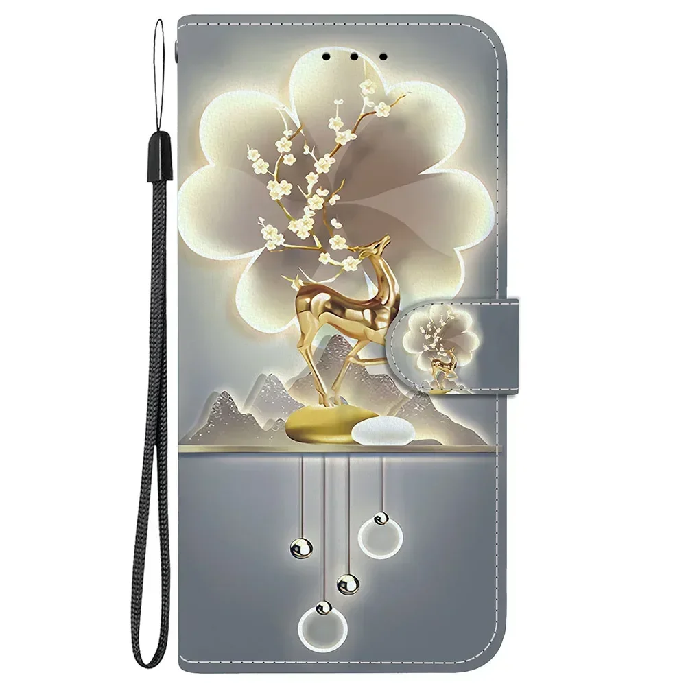 Elegant Butterfly Flower Pattern Leather Wallet Flip Case Phone Cover