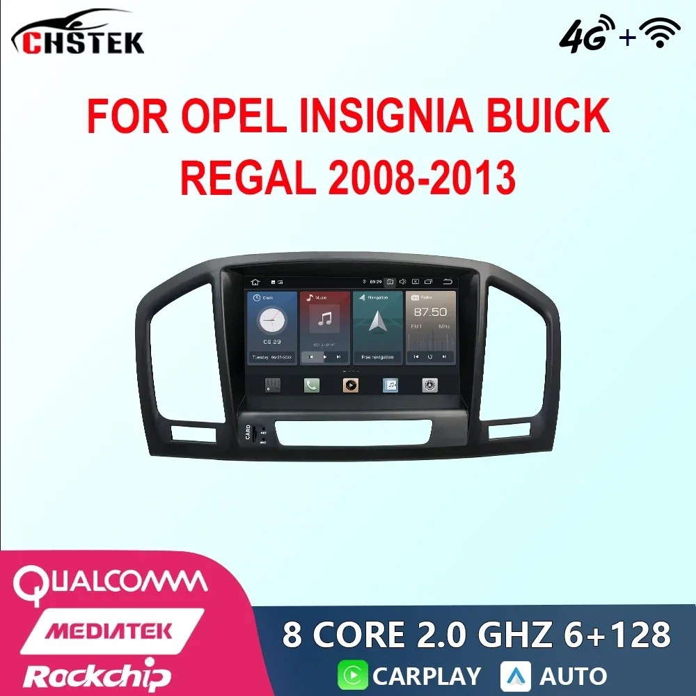 

CHSTEK 8" Car Radio 2 Din Android 12 For Opel Insignia Buick Regal 2008-2013 Bluetooth CarPlay WIFI 4G GPS DSP Autoradio Player