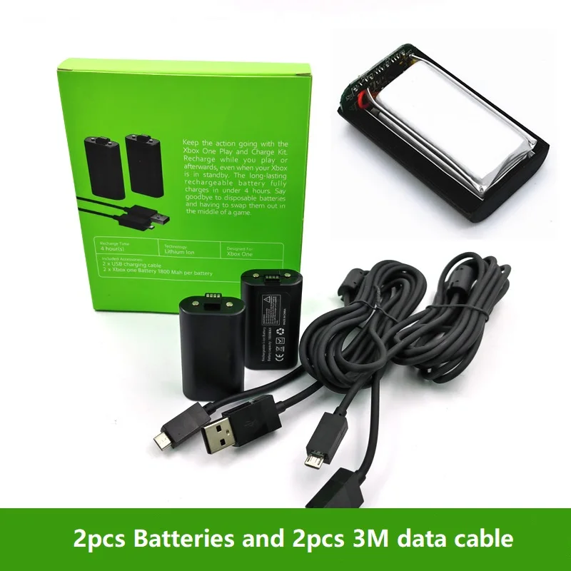 2 Pezzi Xbox Serie S X Batteria Ricaricabile Per Controller 1400Mah (Con Cavo Dati 3M) Adatto Per Gamepad Wireless Xbox Uno