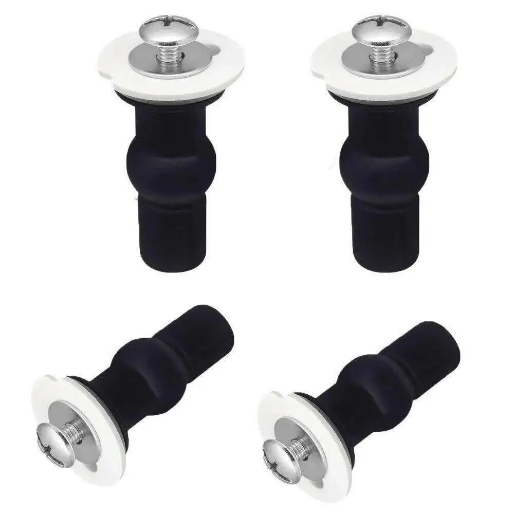 Toilet Seat Screws Toilet Seat Hinges Bolt Expanding Rubber Top Nuts Screw Fixings Fix WC Blind Hole Fittings 4 Pack