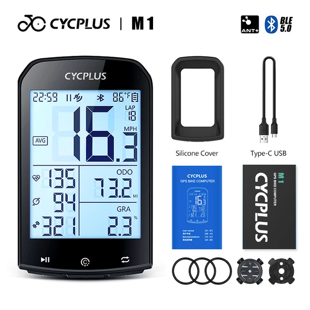 CYCPLUS M1 Bicicleta Ordenador GPS Odómetro Inalámbrico De Montaña  Ciclocomputadora De Carretera Velocímetro Para magene c406 Ciclismo