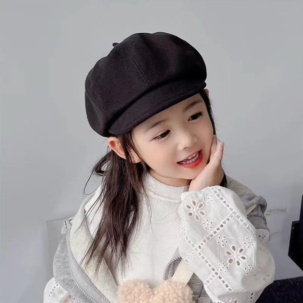 Woolen Baby Beret Hat for Kids Autumn Winter