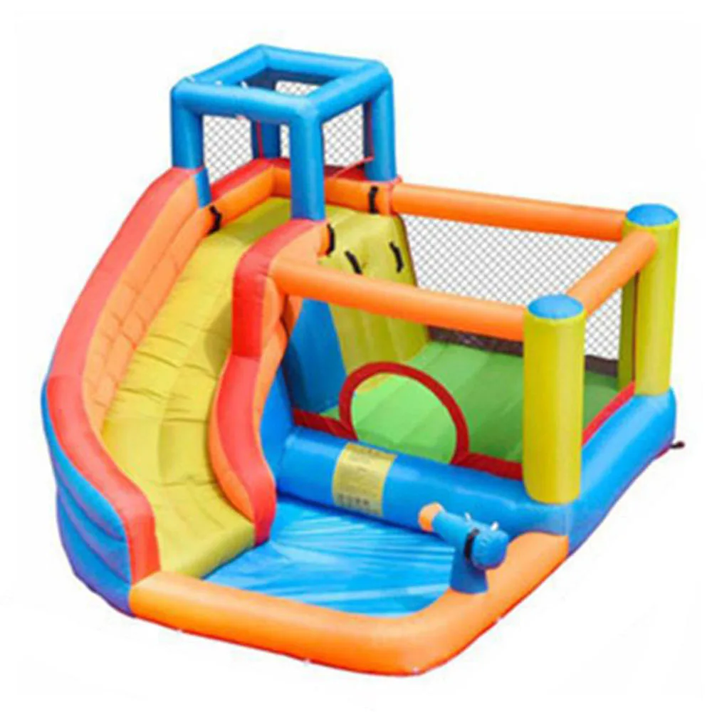 Mini Inflatable Bounce House PVC Kids Party Bouncing House with Slide for Fun