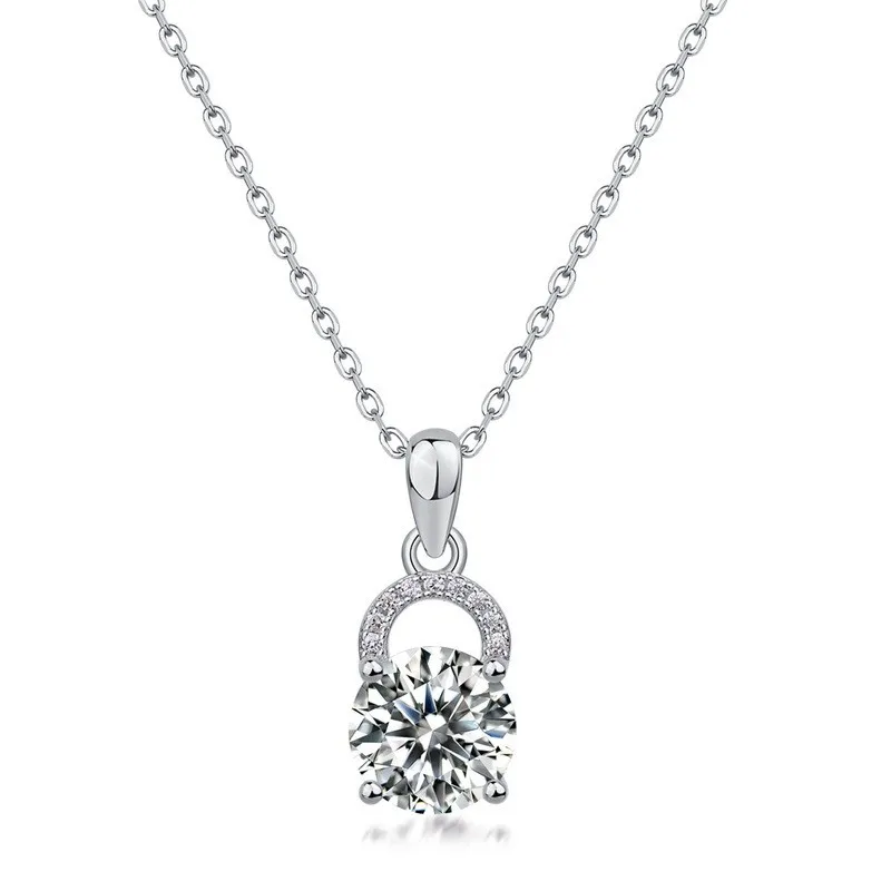 

PD017789 Lefei Fashion Luxury Trend Classic Moissanite Diamond-set Circle Paw 4 Necklace For Women 925 Silver Party Jewelry Gift