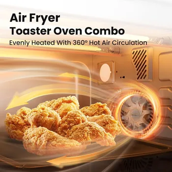COMFEE' Toaster Oven Air Fryer FLASHWAVE™ Ultra-Rapid Heat Technology, Convection Toaster Oven Countertop with Bake Broil Roast 2