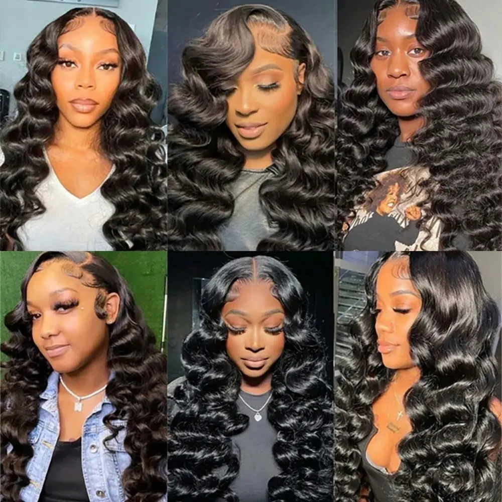 28 32 Inch 13x4 Loose Deep Wave HD Transparent Lace Frontal Wig 250% Density Pre Plucked Human Hair Wig with Baby Hair 5