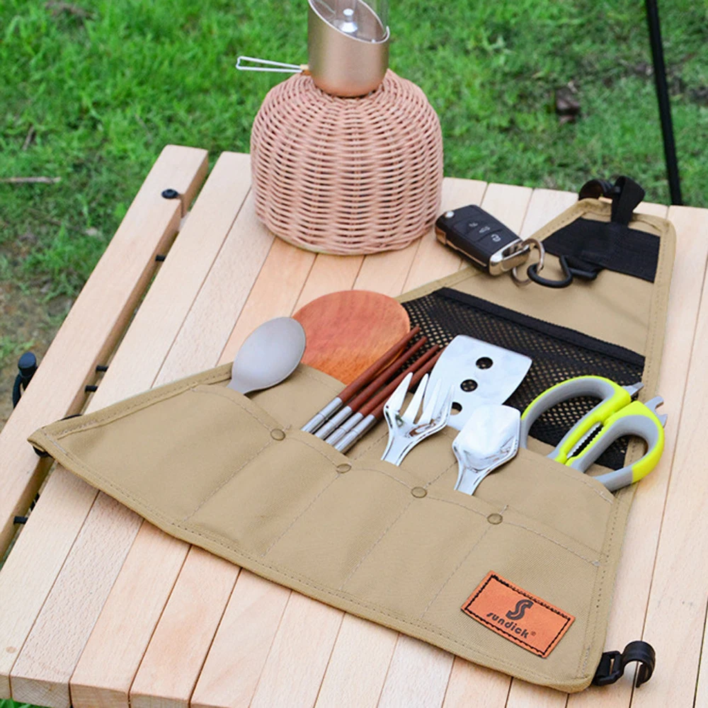 Outdoor Camping Storage Bag Versatile Multi-Pocket Storage Container Bag Organizer Picnic Fishing Triangle