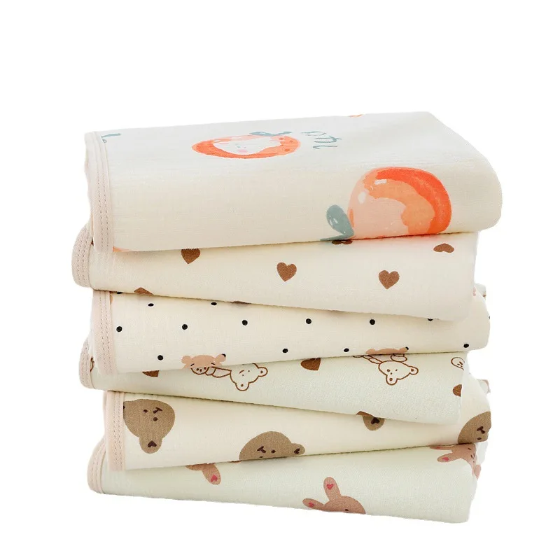 Baby Diaper Pad Pure Cotton Children Washable Waterproof Breathable Mattress Cartoon Animal Multi-functional Stroller Warm Mat