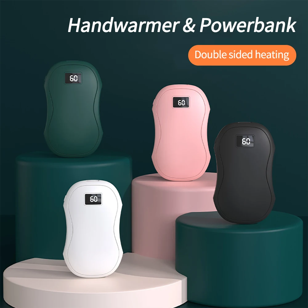 

Mini Handheld Portable Hand Warmer USB 2-in-1 USB Rechargeable with LED Display Power Bank Quick Heating Hand Warming Tool
