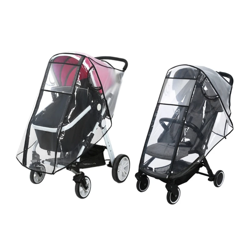 Easy to Install Stroller Rain Cover Convenient Pushchair Rain Cover Lightweight Durable & Tear resistant for Your Baby