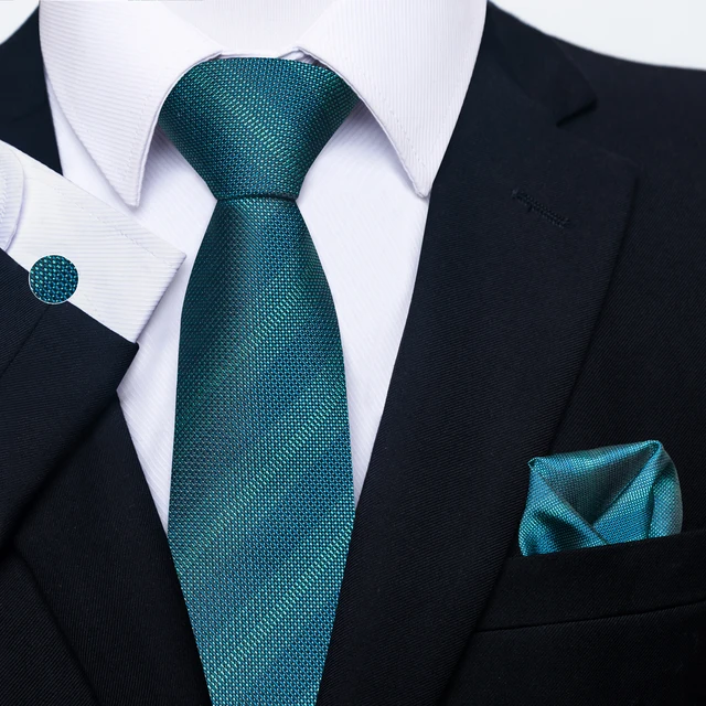 Silk Festive Tie Pocket Square Cufflink Set for Stylish Men - Image 3