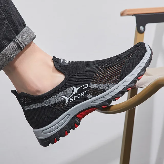 Chaussures d'été en maille pour hommes, baskets légères, chaussures de marche décontractées, respirantes, de randonnée, à la mode, 2024 4