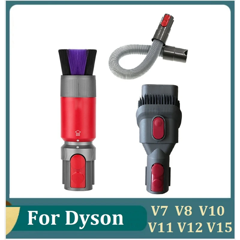 

For Dyson V7 V8 V10 V11 V12 V15 Vacuum Cleaner Traceless Dust Removal Soft Brush+2 In1 Brush+Extension Hose Accessories Set