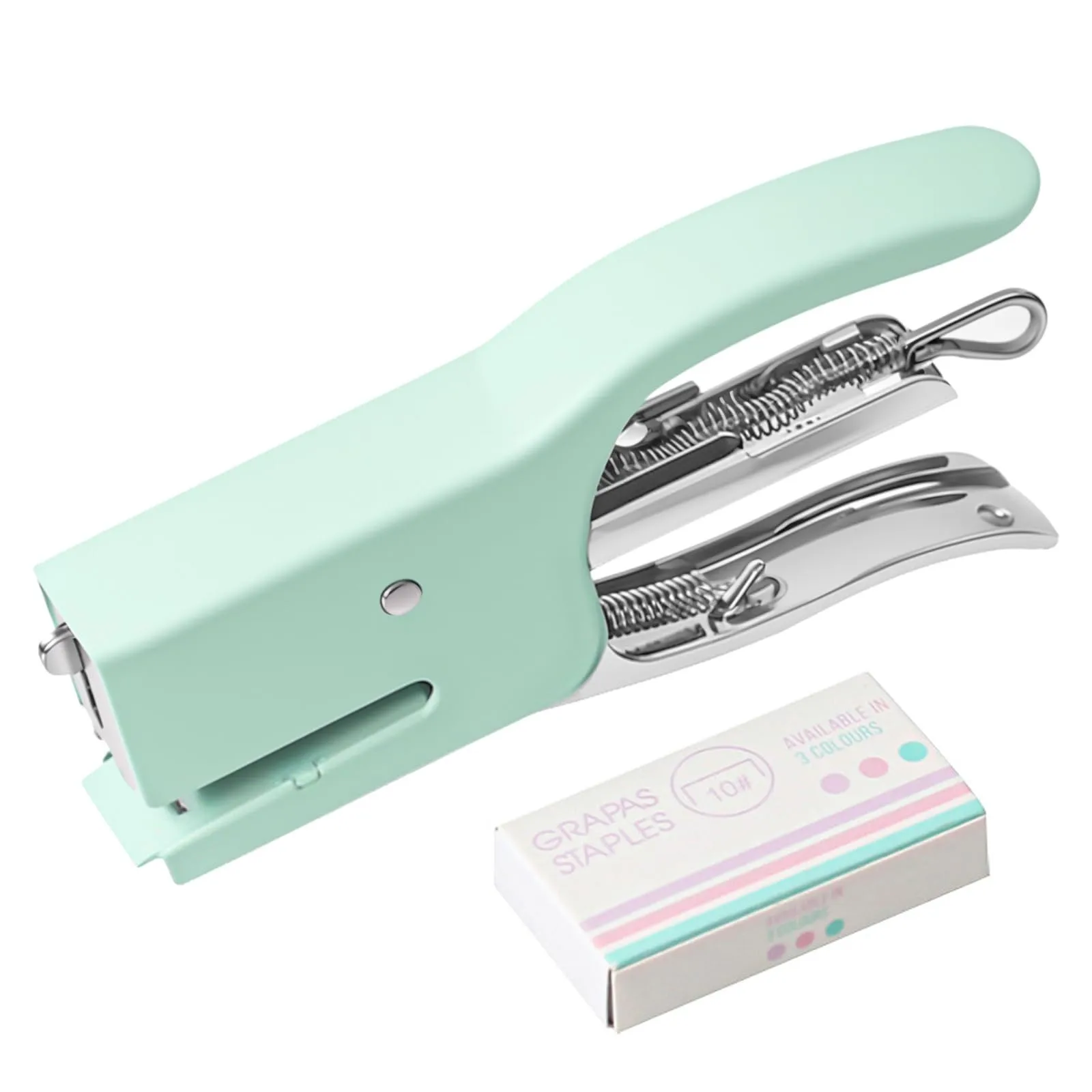 Metal Handheld Stapler Office Desk Stapling Tool Stapler for Office Portable Desk Stapler Smooth Action for Paper Craft School - 5