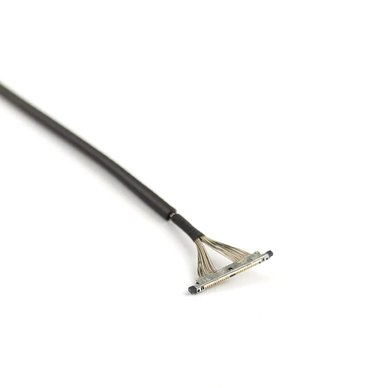 Câble coaxial Caddx 20 cm pour DJI FPV avec gaine noire, prêt à l'emploi.