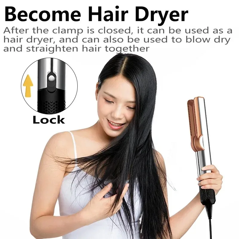 High Quality Professional Hair Straightener & Hair Dryer Heat-Up Hair Flat Iron Negative Ion Long-Lasting Styling Tool Hot Air 2