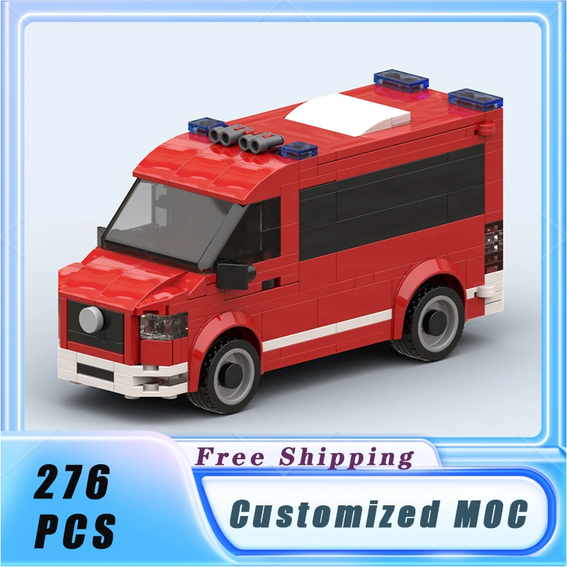 

MOC Building Blocks Fire Command Vehicle Originality Model Bricks Sets Assemble Display Children's Toys Gifts