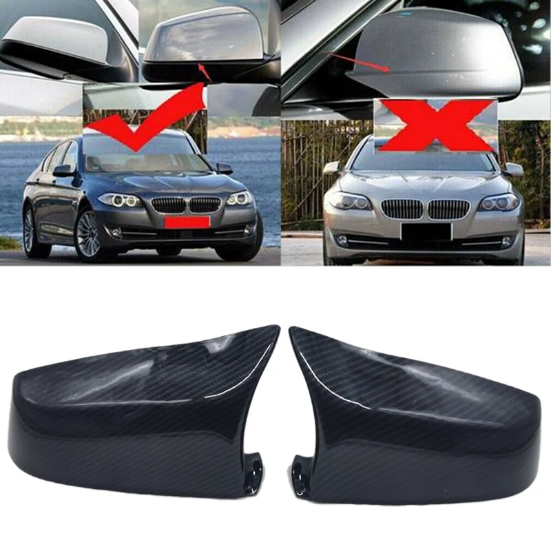 

For -BMW 5 6 7 Series E60 E61 E63 E64 F04 F06 F10 F12 F13 Carbon Fiber ABS Side Rear View Mirror Cap Cover Shell Trim