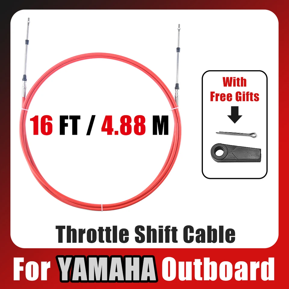 2-Pack 16ft Mercury Outboard Throttle Cables - Gen 2 Upgrade For Marine Controls